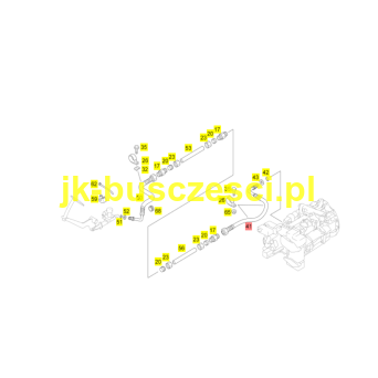 PRZEWÓD SIŁOWNIKA WSPOMAGANIA SPRZĘGŁA SETRA MERCEDES /850MM/